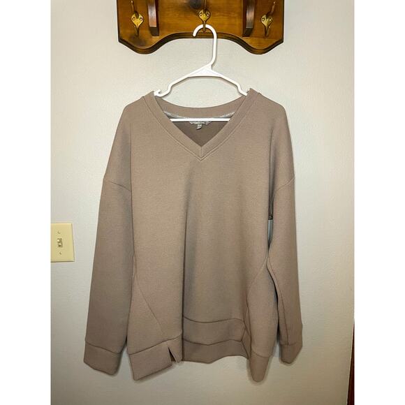 Marc New York V Neck Long Sleeve Ribbed Pullover Sweatshirt Size XL - Picture 2 of 9